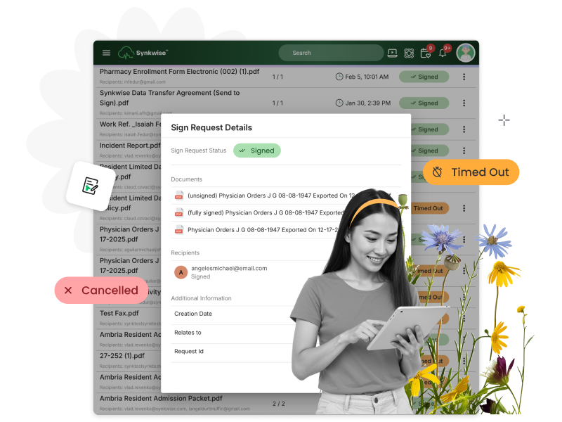 Digital signature workflow interface