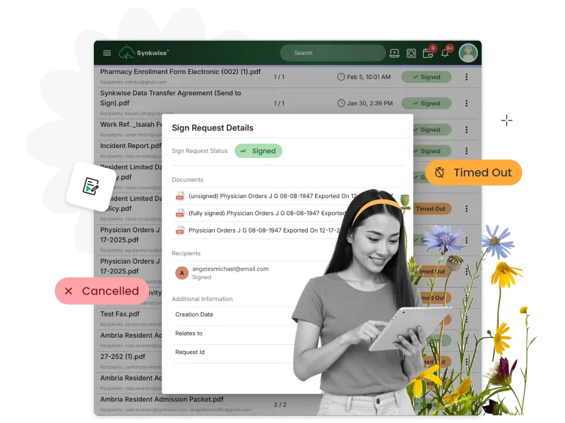 Digital signature workflow interface