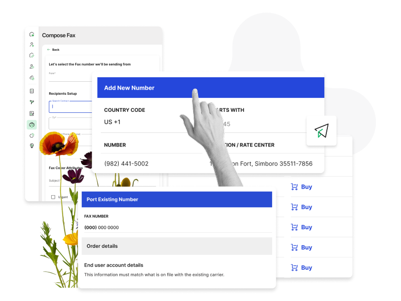 Synkwise Fax setup interface