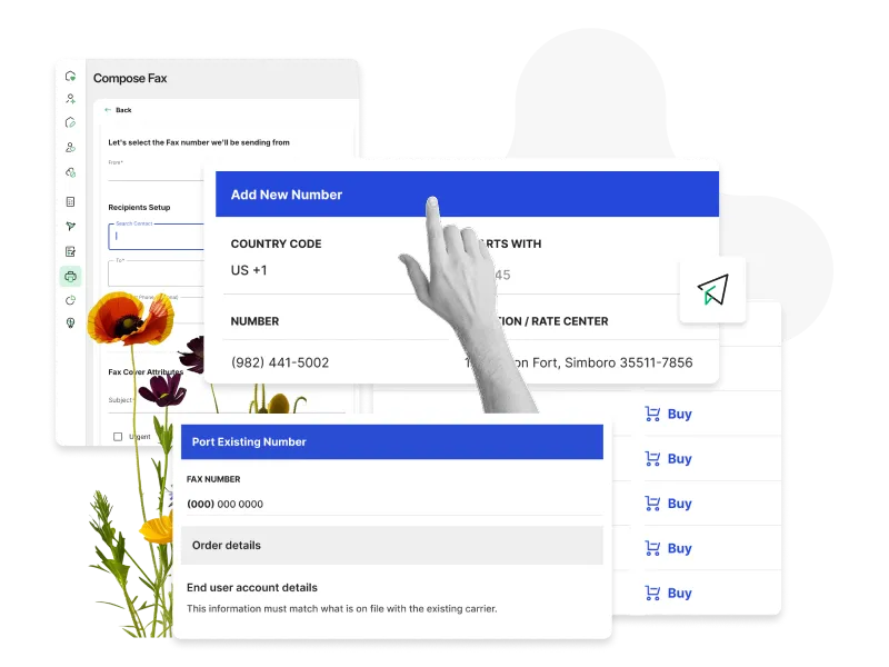 Synkwise Fax setup interface