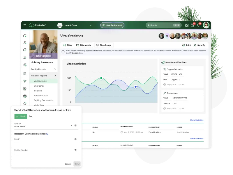 Centralized resident records interface