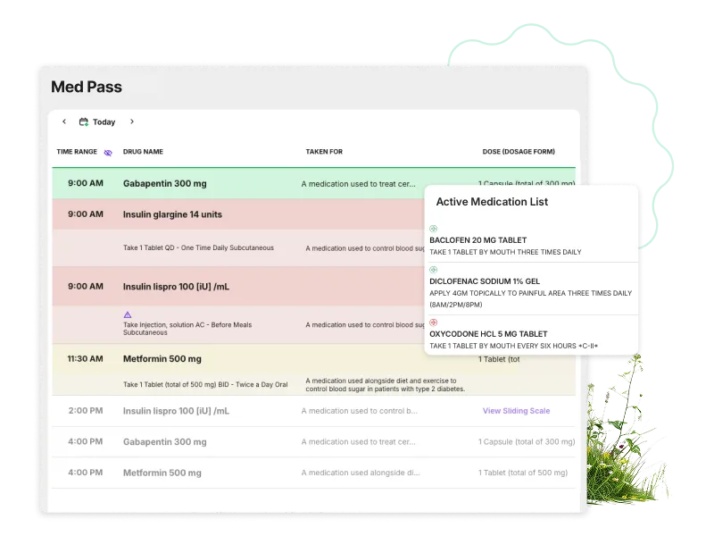 Synkwise eMAR medication safety and error prevention screen