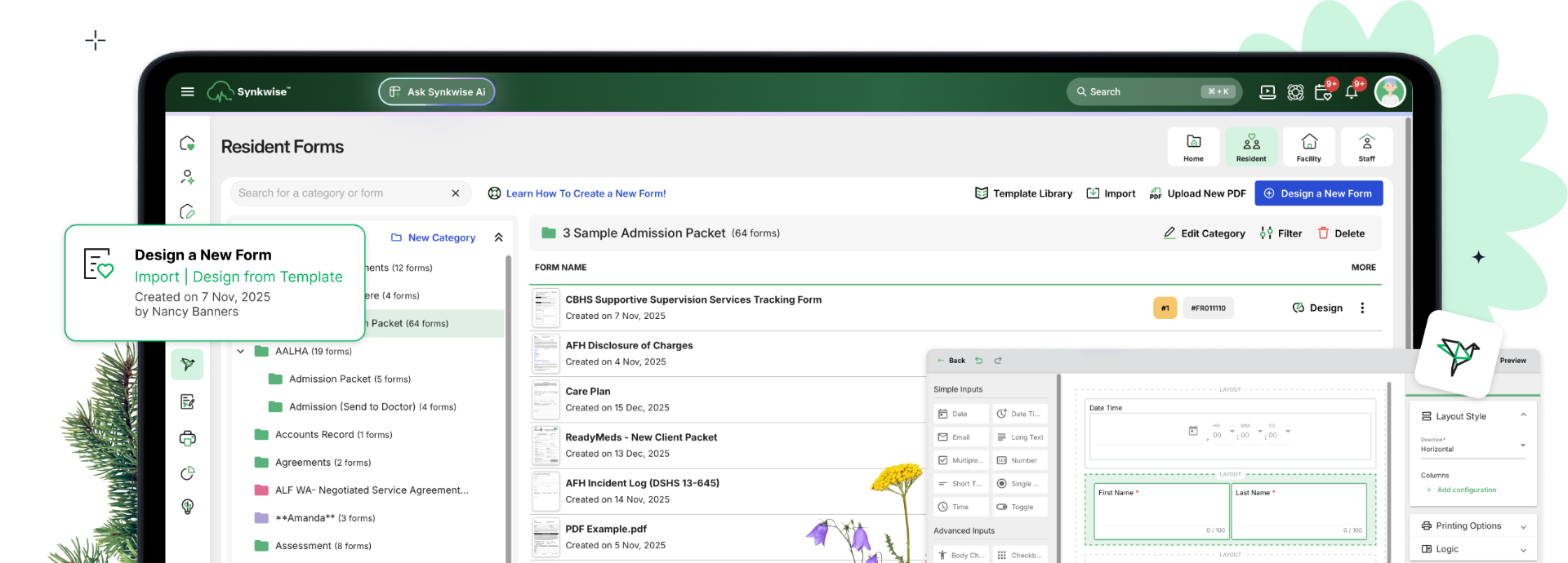 Synkwise Document and Form Management dashboard