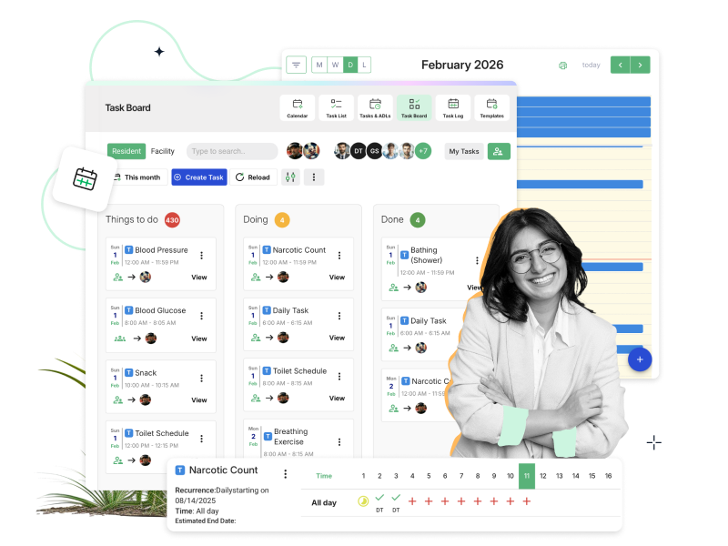 Tasks and ADLs workflow interface